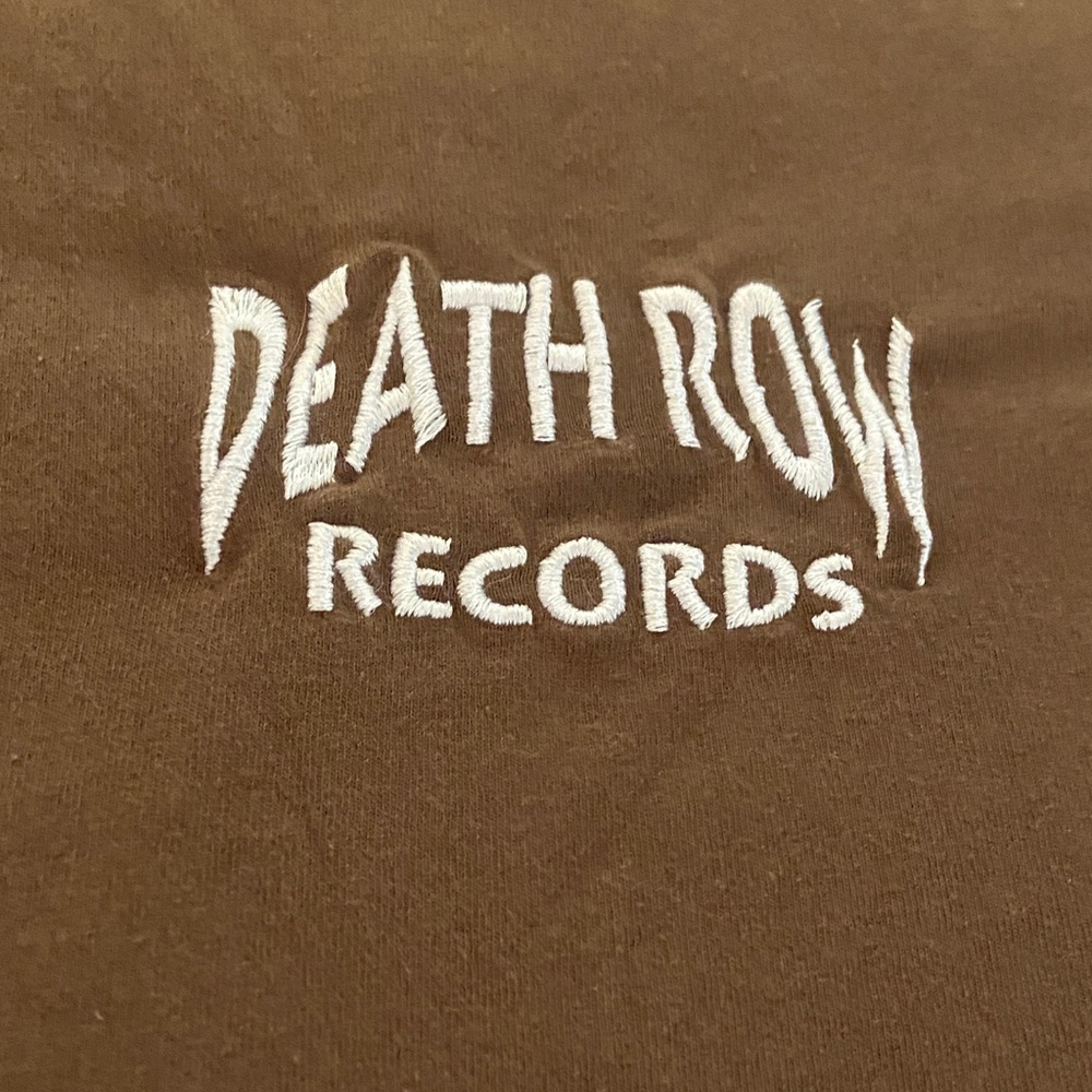 Death Row Records Brown Women's Short Sleeve Tee size Small